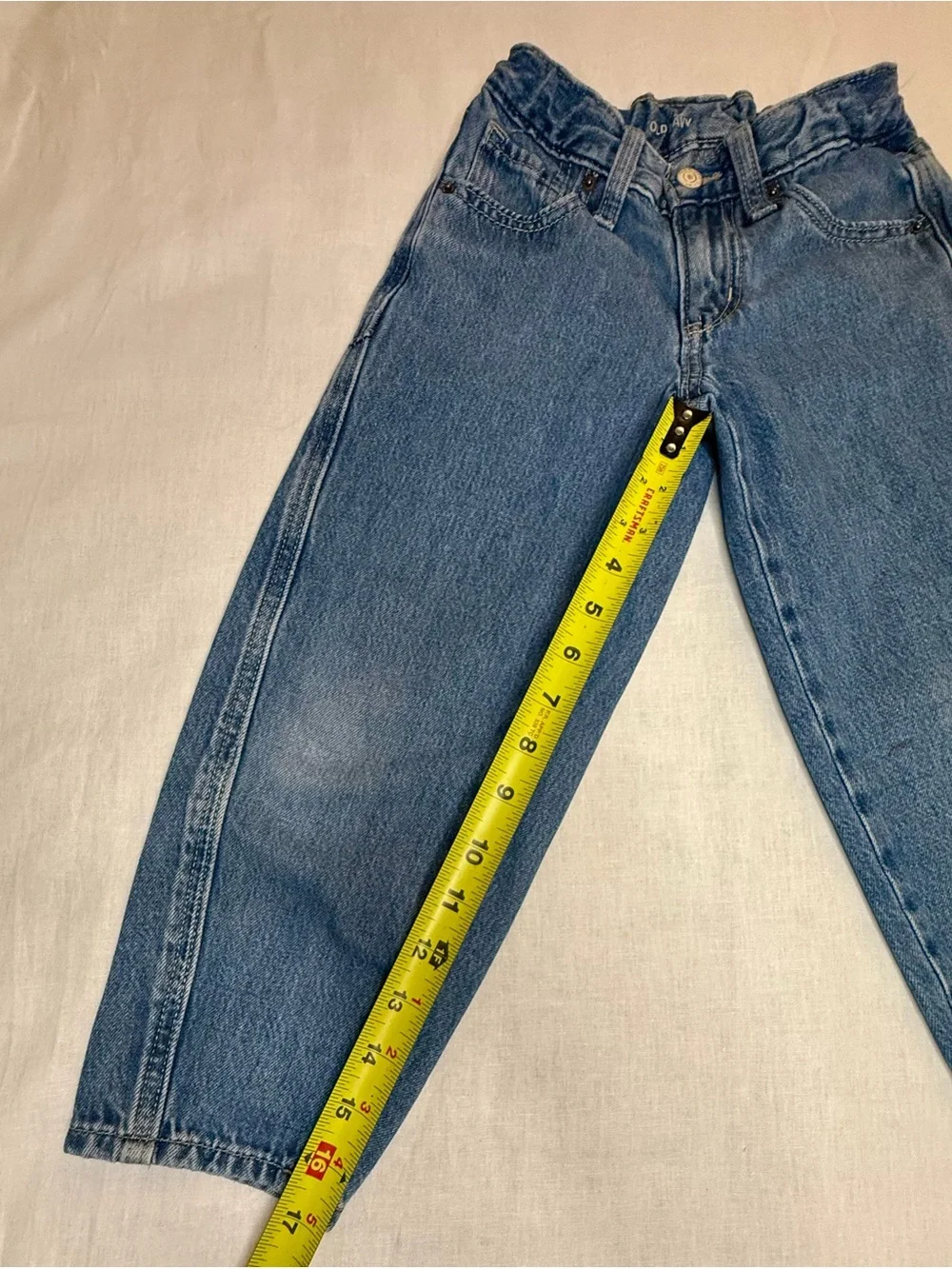 Old Navy Girls Paperbag Barrel Leg Jeans | Size 6 | Medium Wash Denim